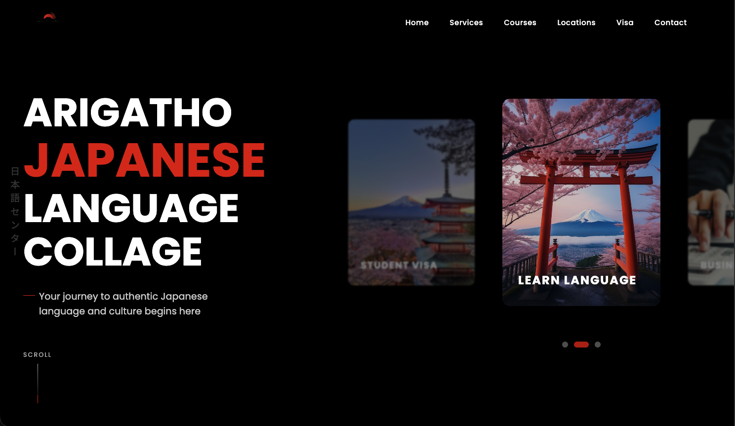 Arigatho Japanese Language College website